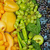  Image représentant des fruits et légumes multicolores